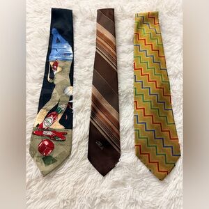 3 different tie designs.